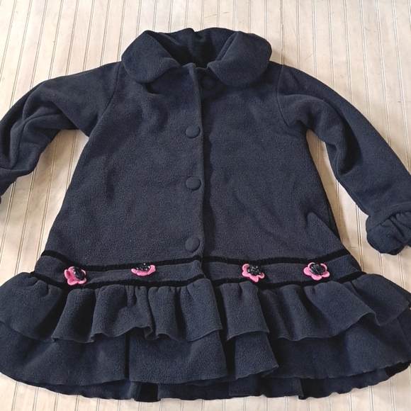 Corky & Company Fun and Functional Outter Girly Fleece A-Line Ruffles Coat